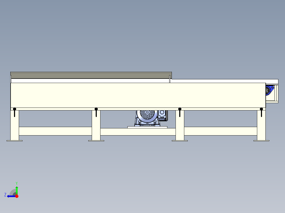 托盘 设计模型 (3)右视图