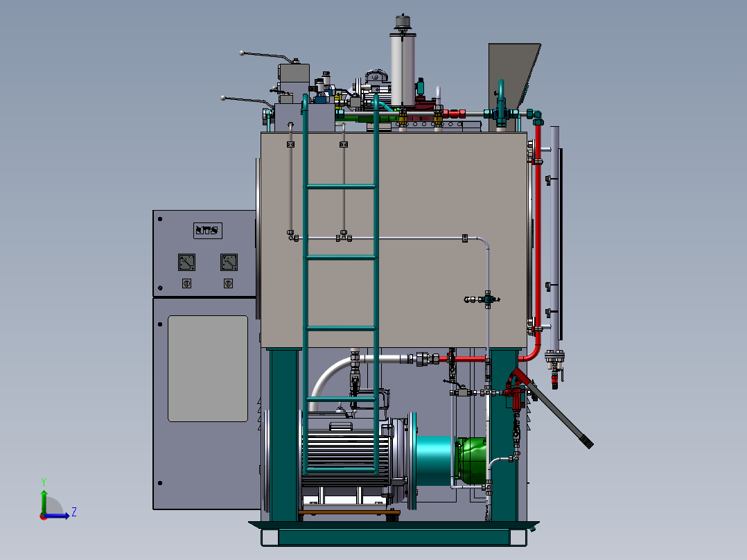 液压动力装置设备左视图