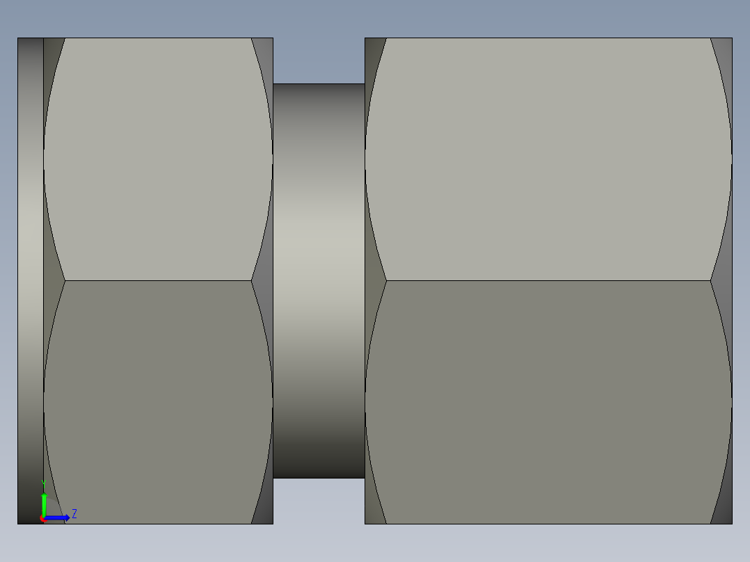 卡套式工业通用硬管接头20_gbu-s左视图