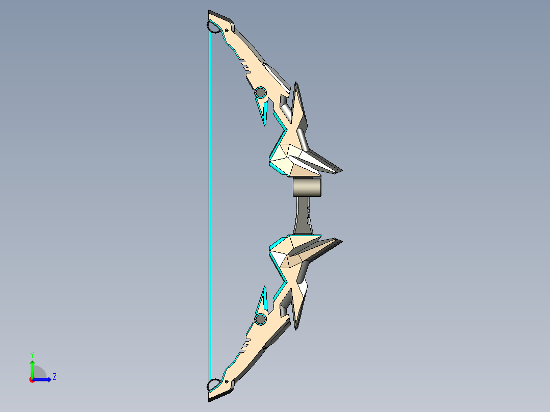 玩具弓箭模型左视图