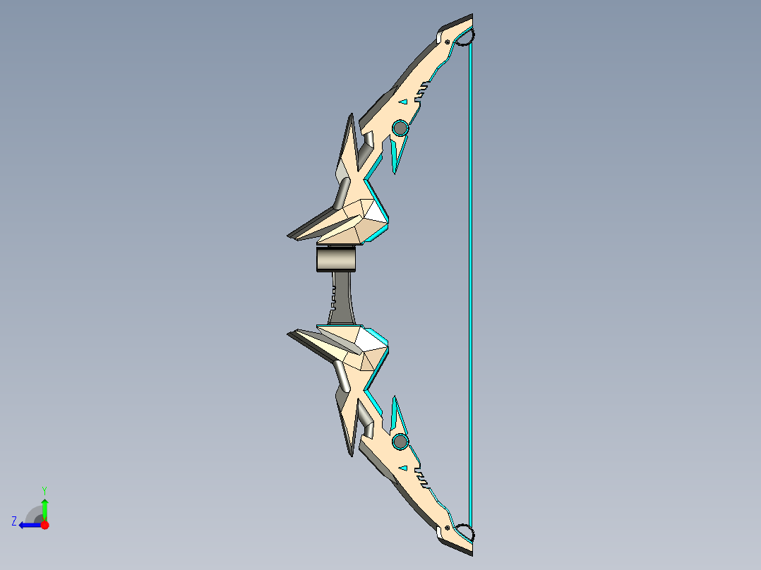 玩具弓箭模型右视图
