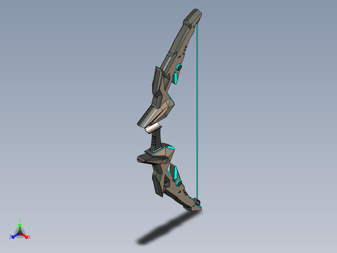 玩具弓箭模型正等轴测图