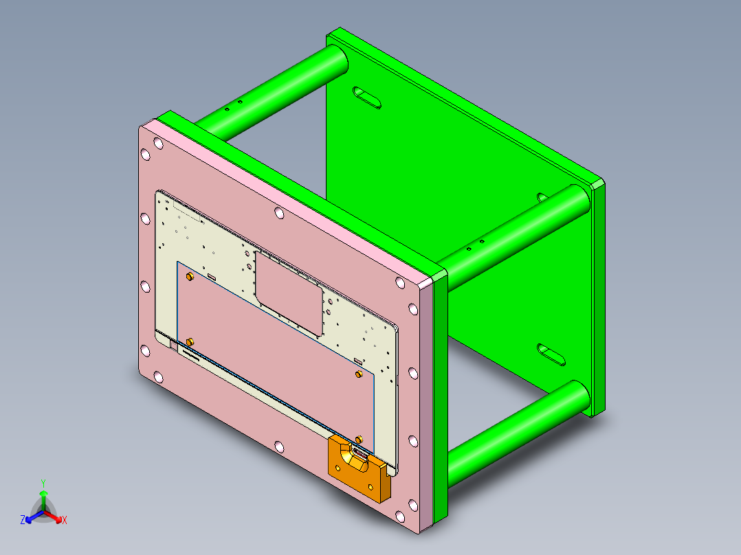 TEA-C笔记本CNC工装夹具三维模型-CNC4-0401正等轴测图