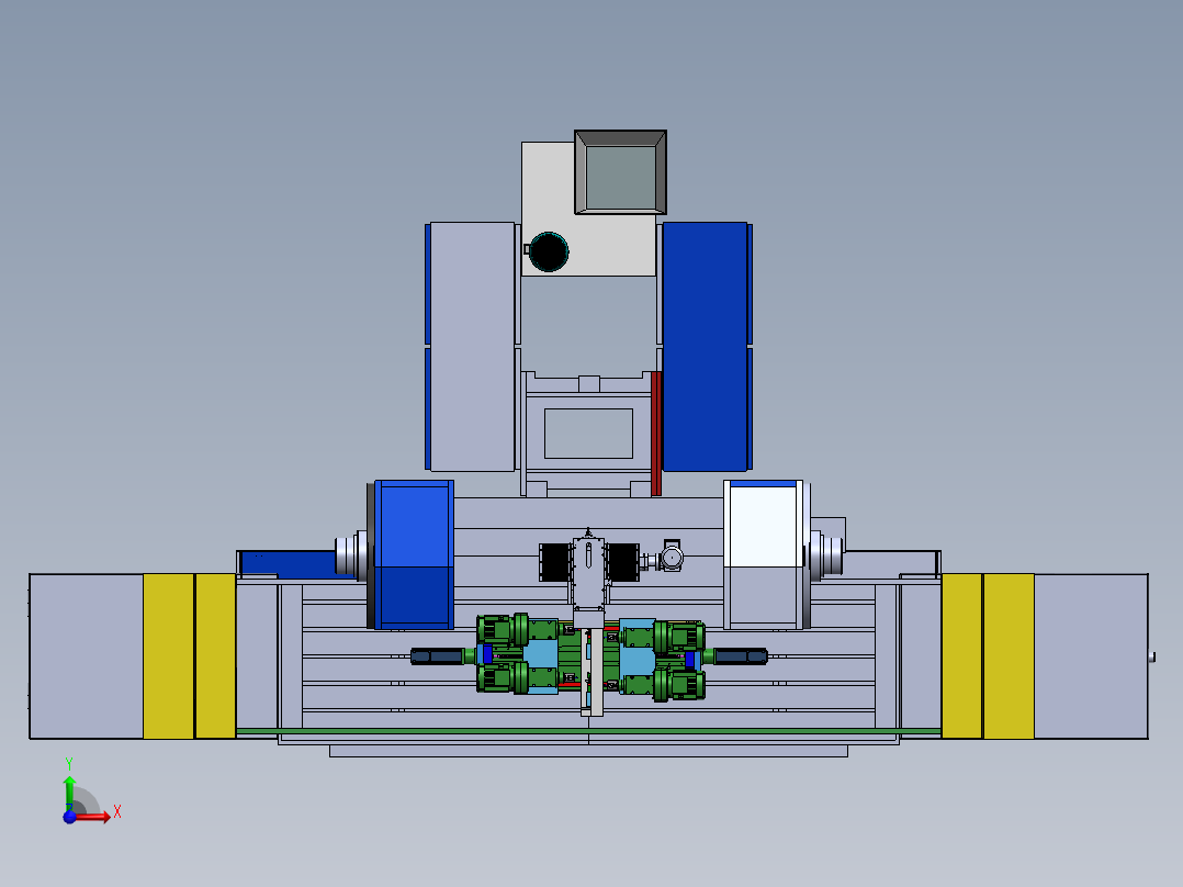 双向散热片高速切割设备sw16可编辑前视图