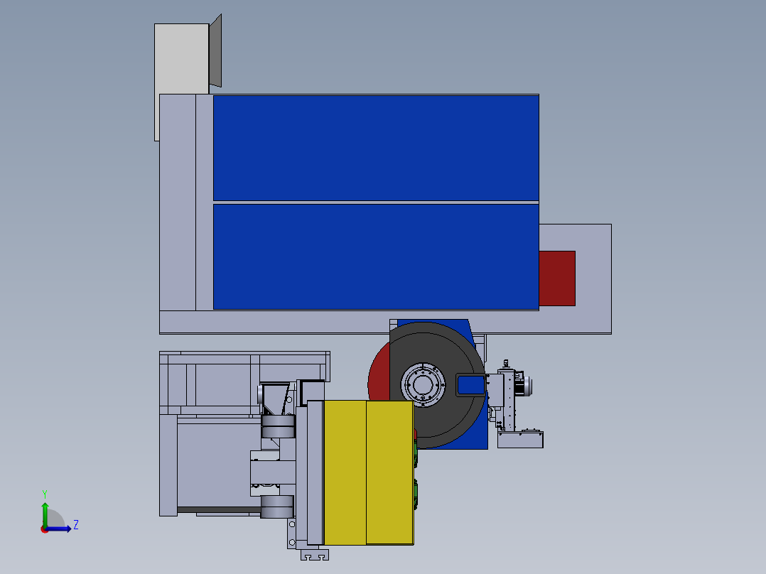 双向散热片高速切割设备sw16可编辑左视图