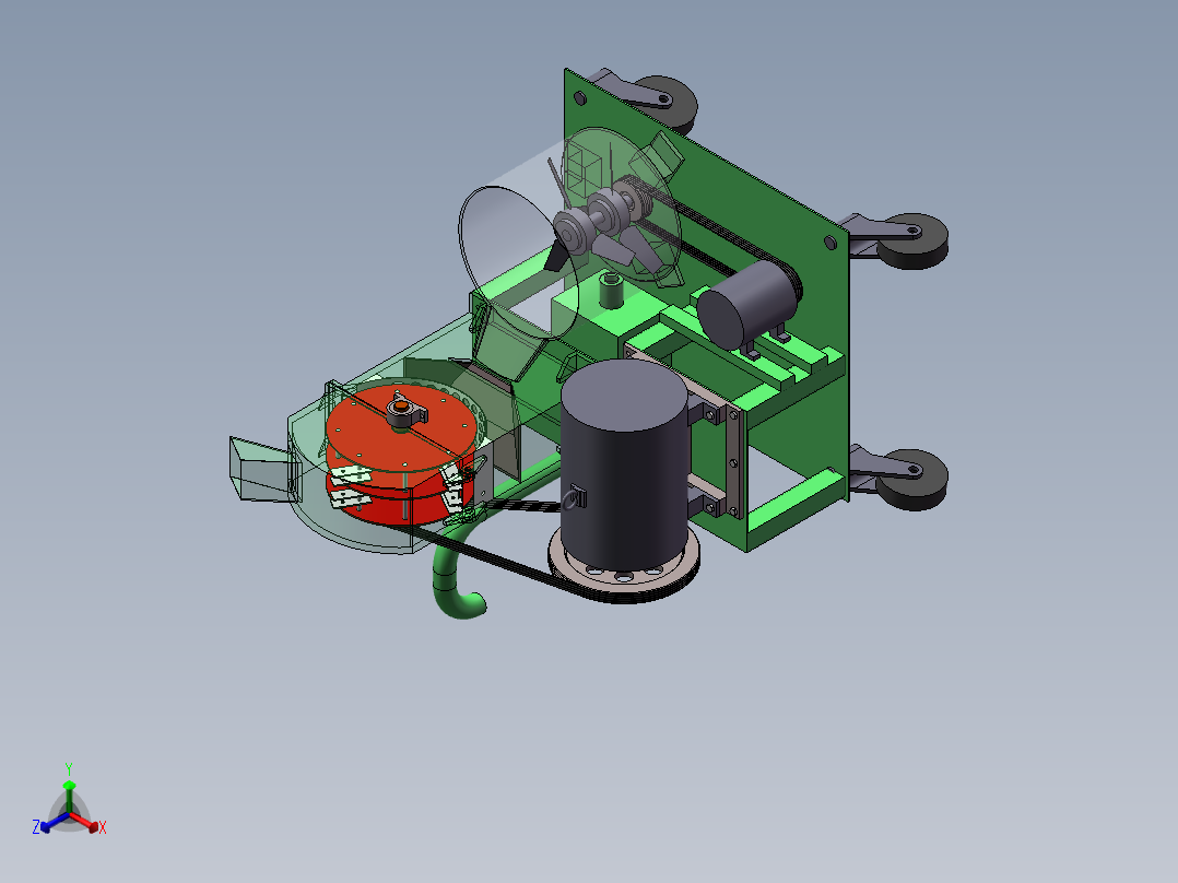 锤片鉰料粉碎机sw18可编辑正等轴测图