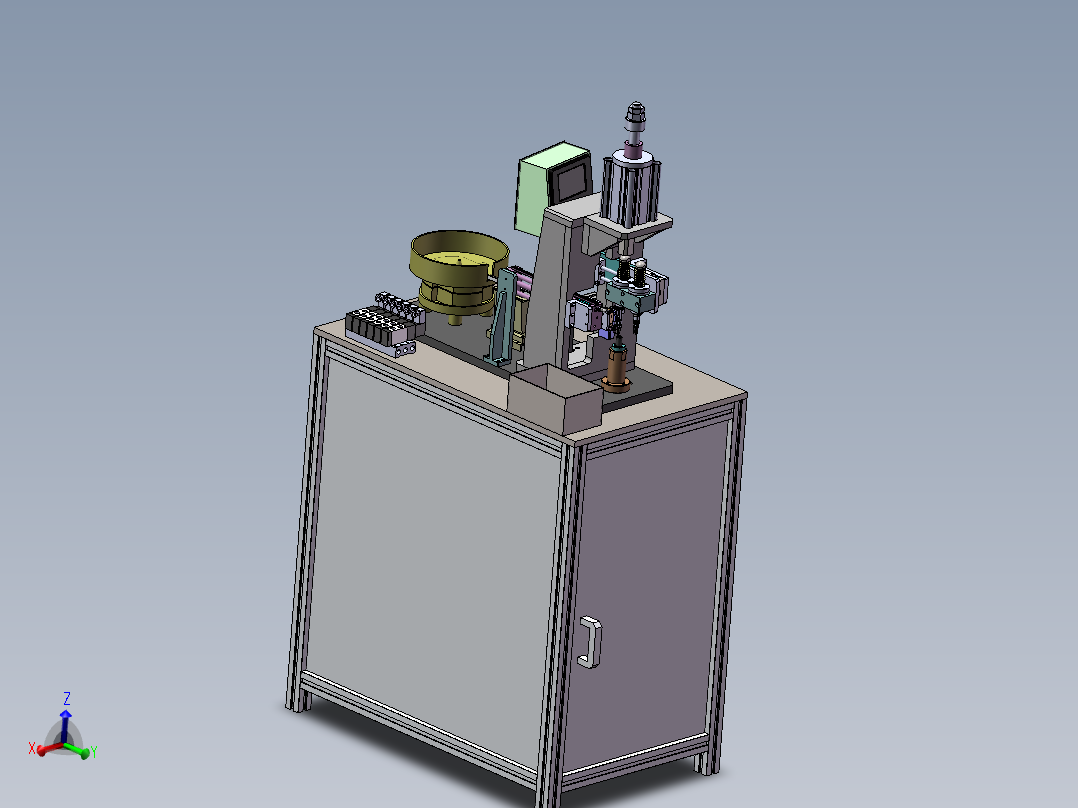 止动杆自动铆接机（sw11可编辑+工程图+bom）
