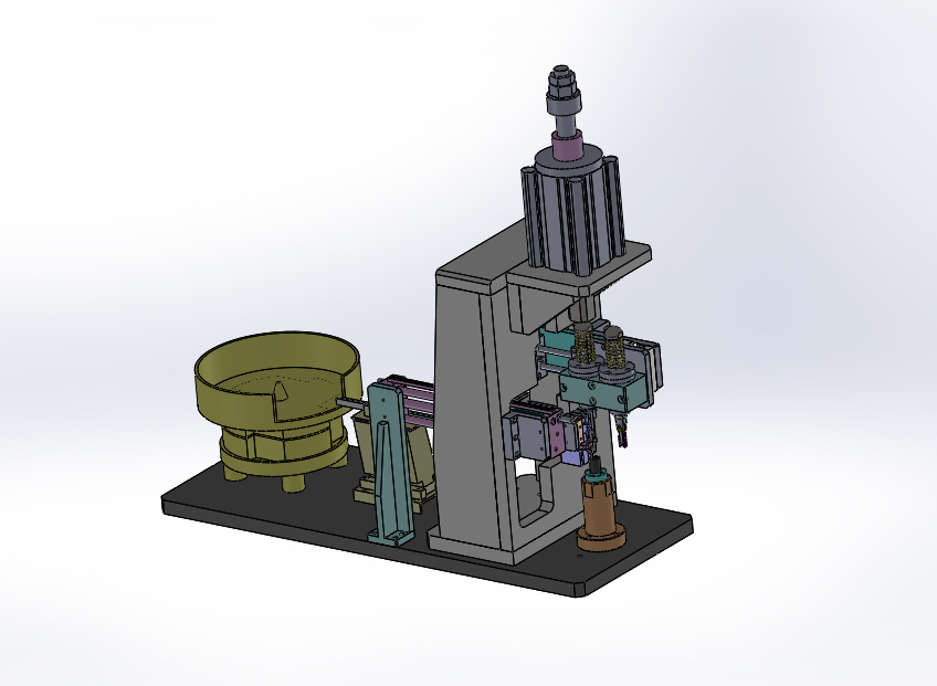 止动杆自动铆接机（sw11可编辑+工程图+bom）
