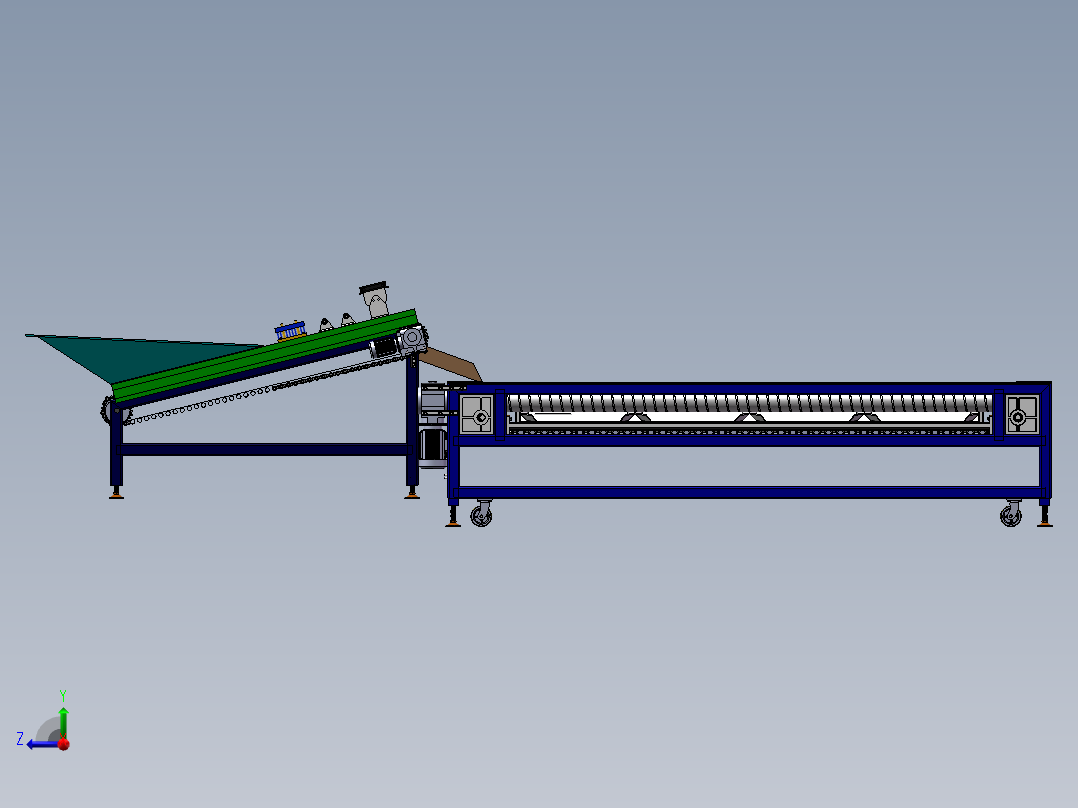 水果分级机（sw18可编辑+cad）右视图