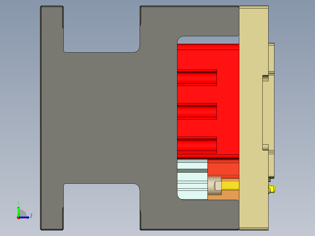 ZC001-笔记本CNC工装夹具三维模型CNC3-191217左视图