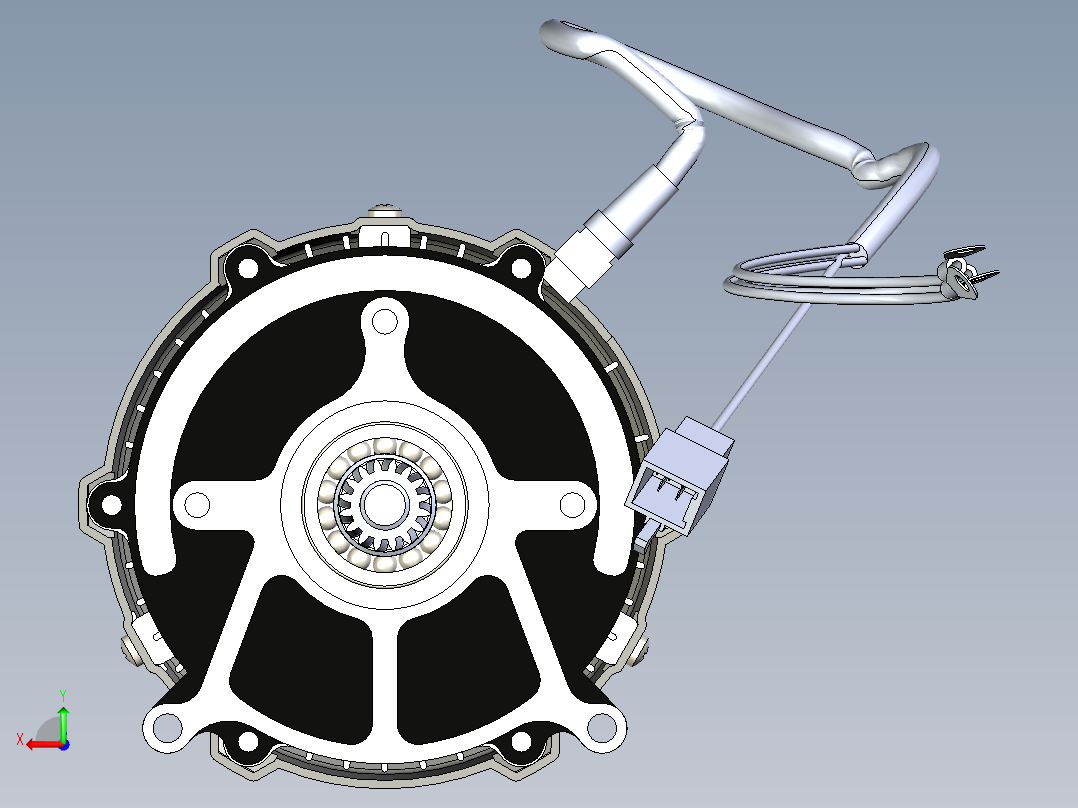 0.4KW无刷电机后视图