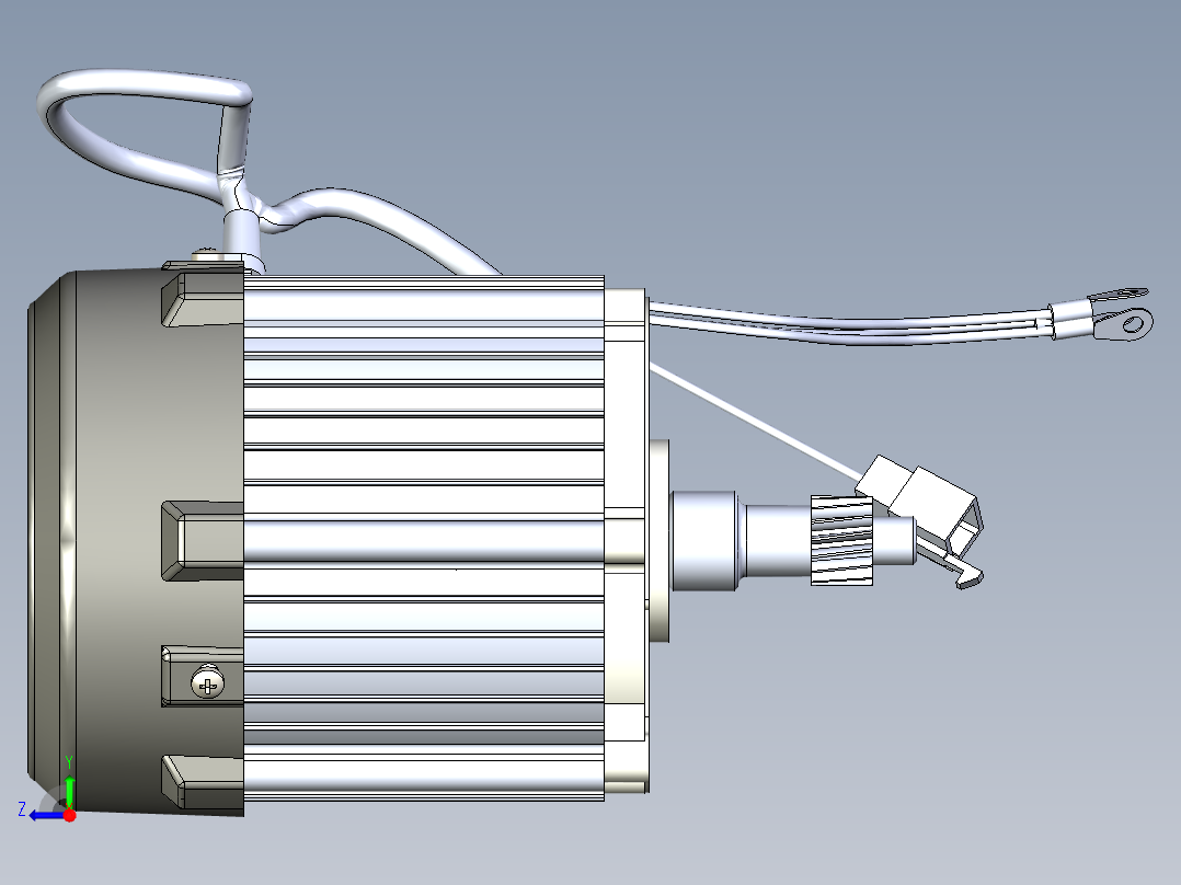 0.4KW无刷电机右视图