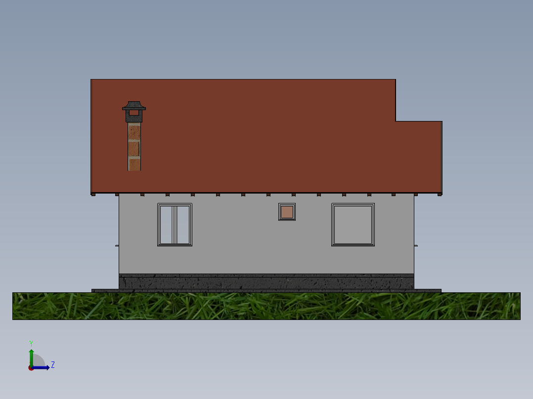 房子、建筑(130)左视图