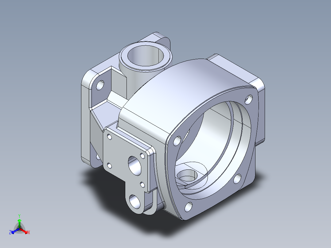 泵外壳正等轴测图