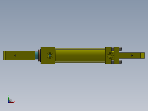 A0002797-连杆液压缸 (DANIELI) (水箱盖) 63x45x240 毫米前视缩略图