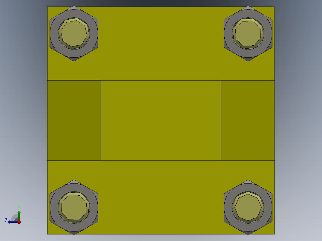 A0002797-连杆液压缸 (DANIELI) (水箱盖) 63x45x240 毫米右视图