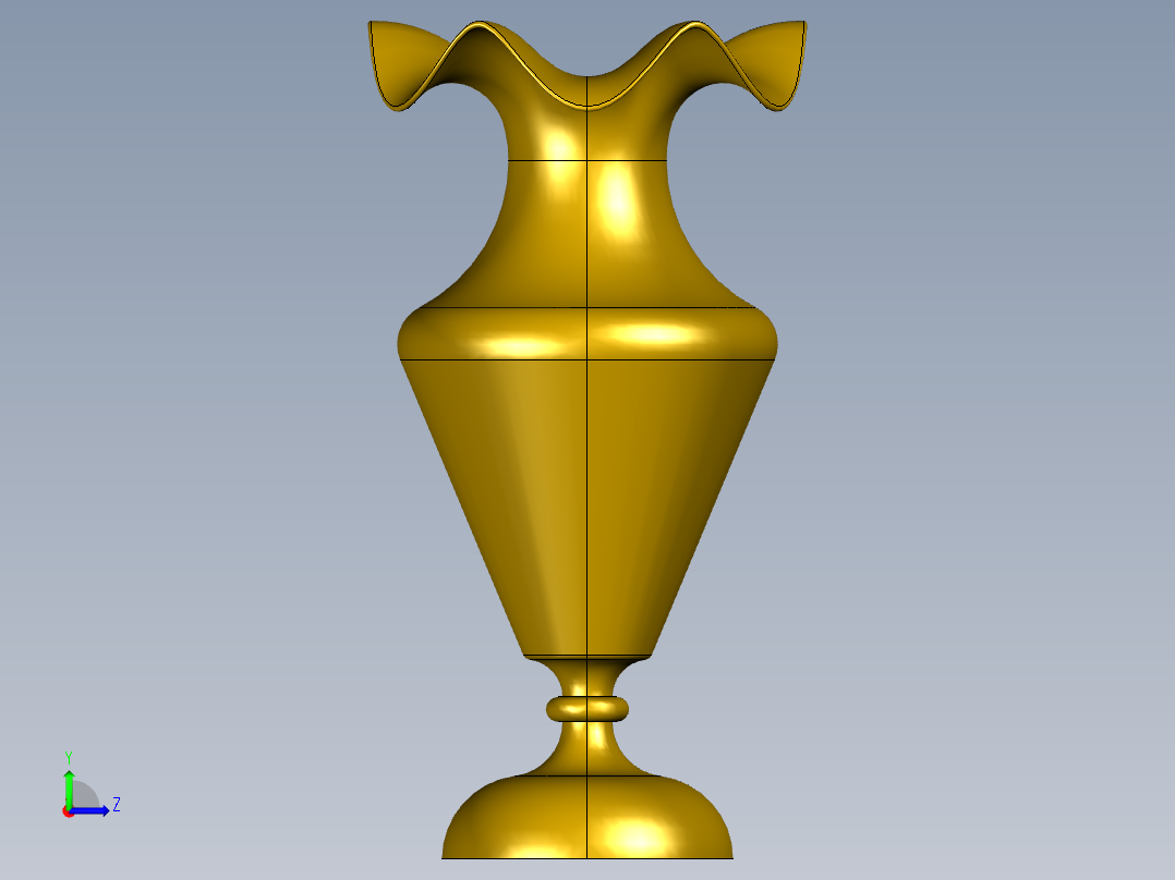 精美创意花瓶左视图