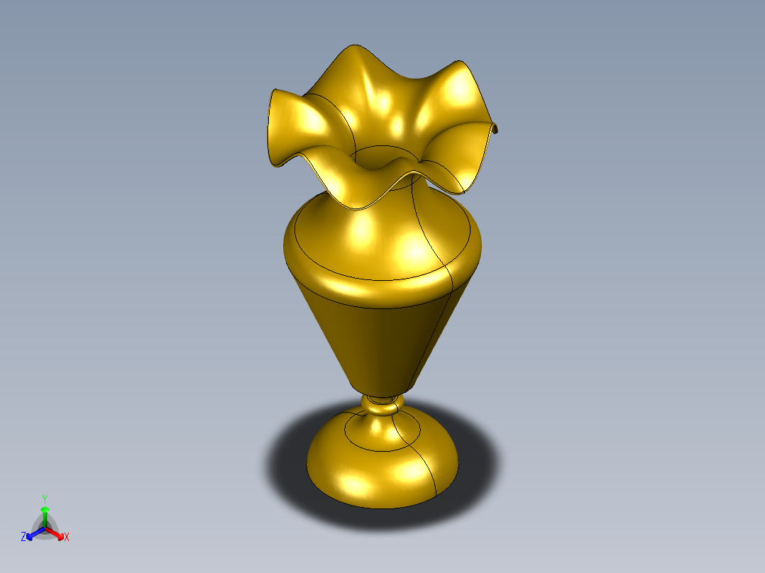 精美创意花瓶正等轴测图