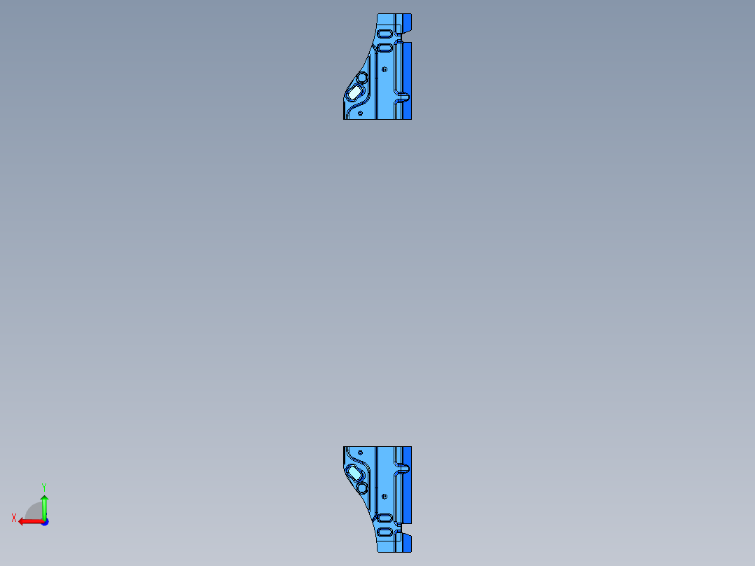 B柱热成型模具后视图