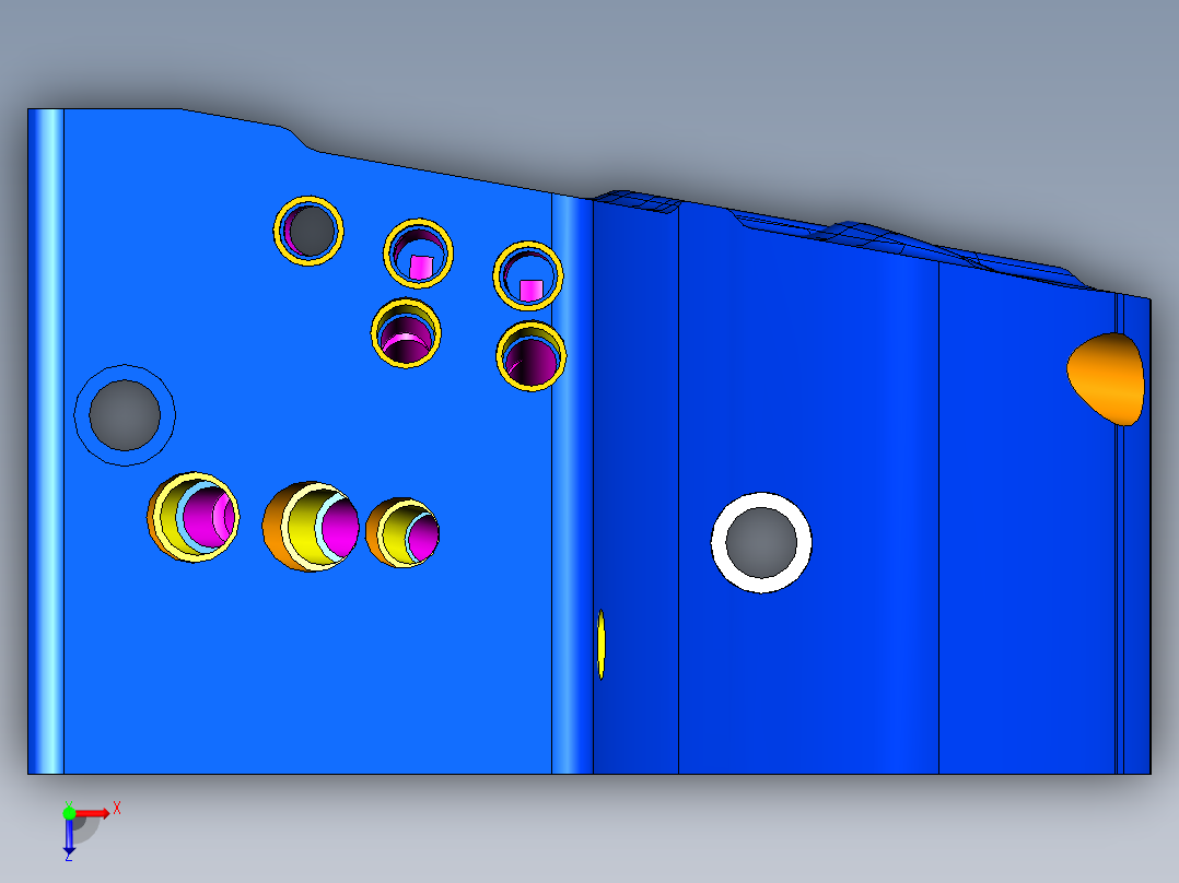 B柱热成型模具俯视图
