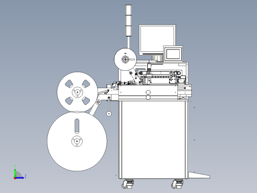在线式SMT输送包装机（电子元件检测编带包装机）左视缩略图