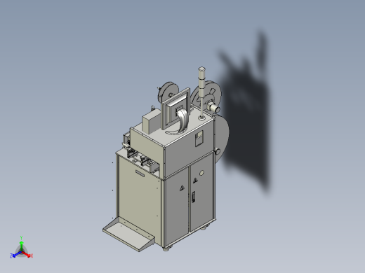在线式SMT输送包装机（电子元件检测编带包装机）正等轴测缩略图
