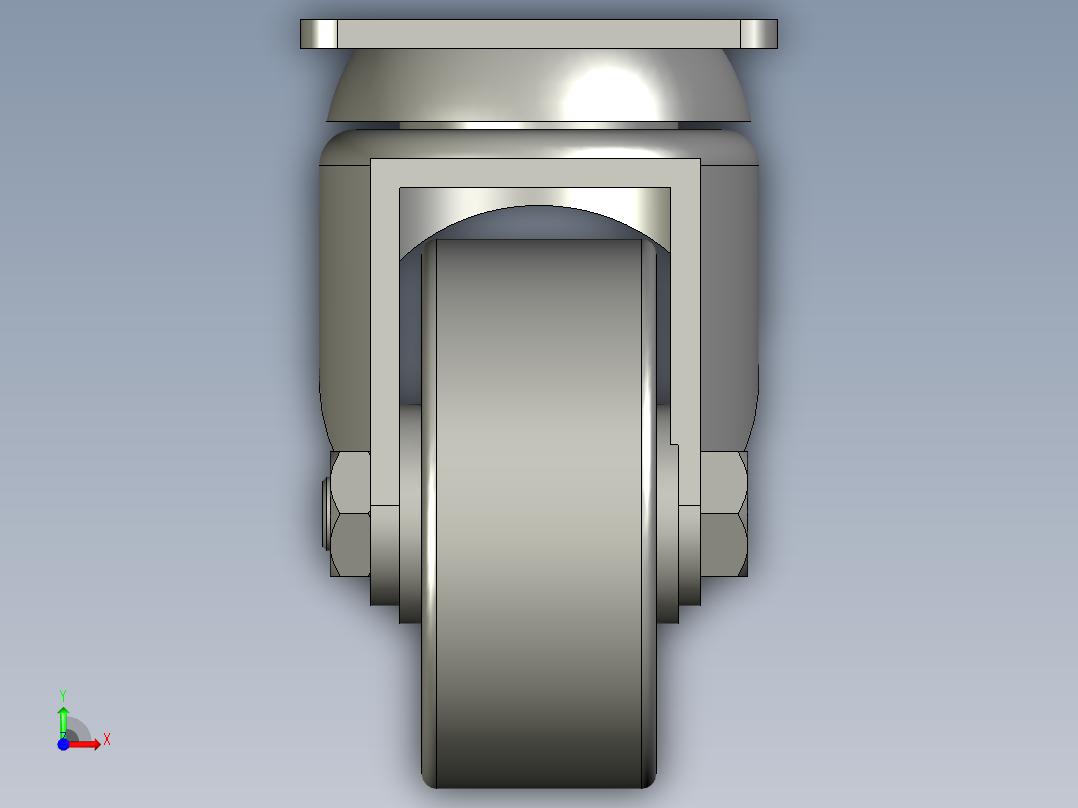 CKN11-D75-UT脚轮前视图