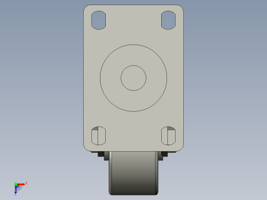 CKN11-D75-UT脚轮俯视缩略图