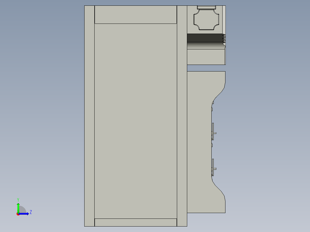 高速铝型材钻铣加工中心左视图