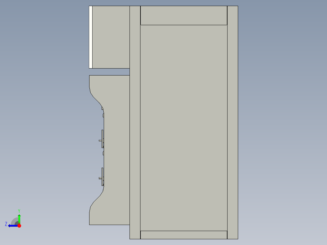 高速铝型材钻铣加工中心右视图