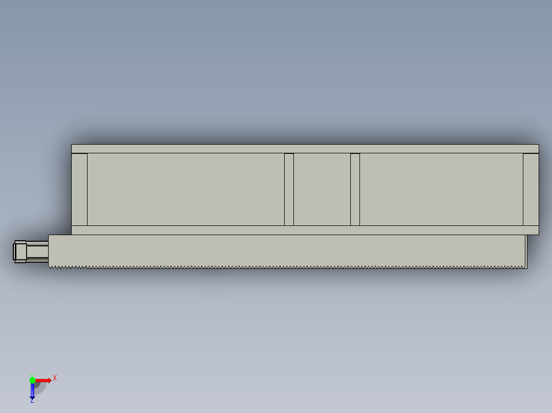 高速铝型材钻铣加工中心俯视图