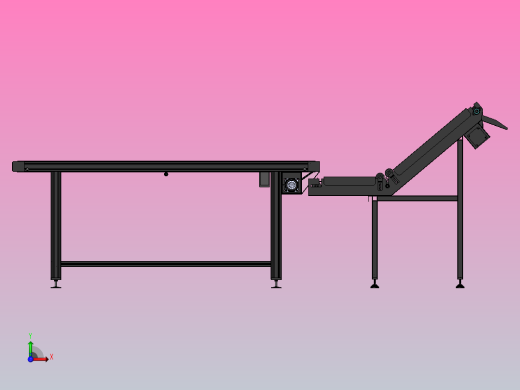 带隔板爬坡提升输送线前视缩略图