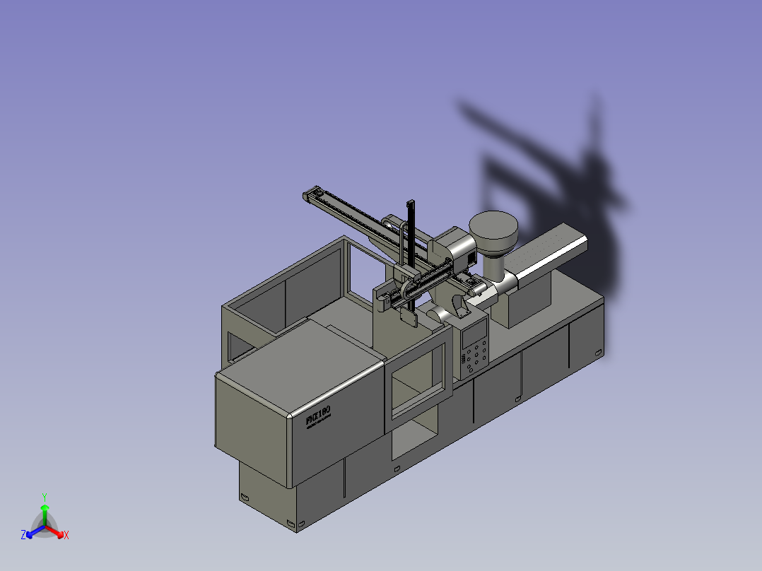 注塑机-桁架机械手装配体主视图