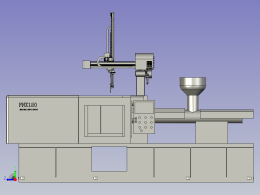 注塑机-桁架机械手装配体右视缩略图