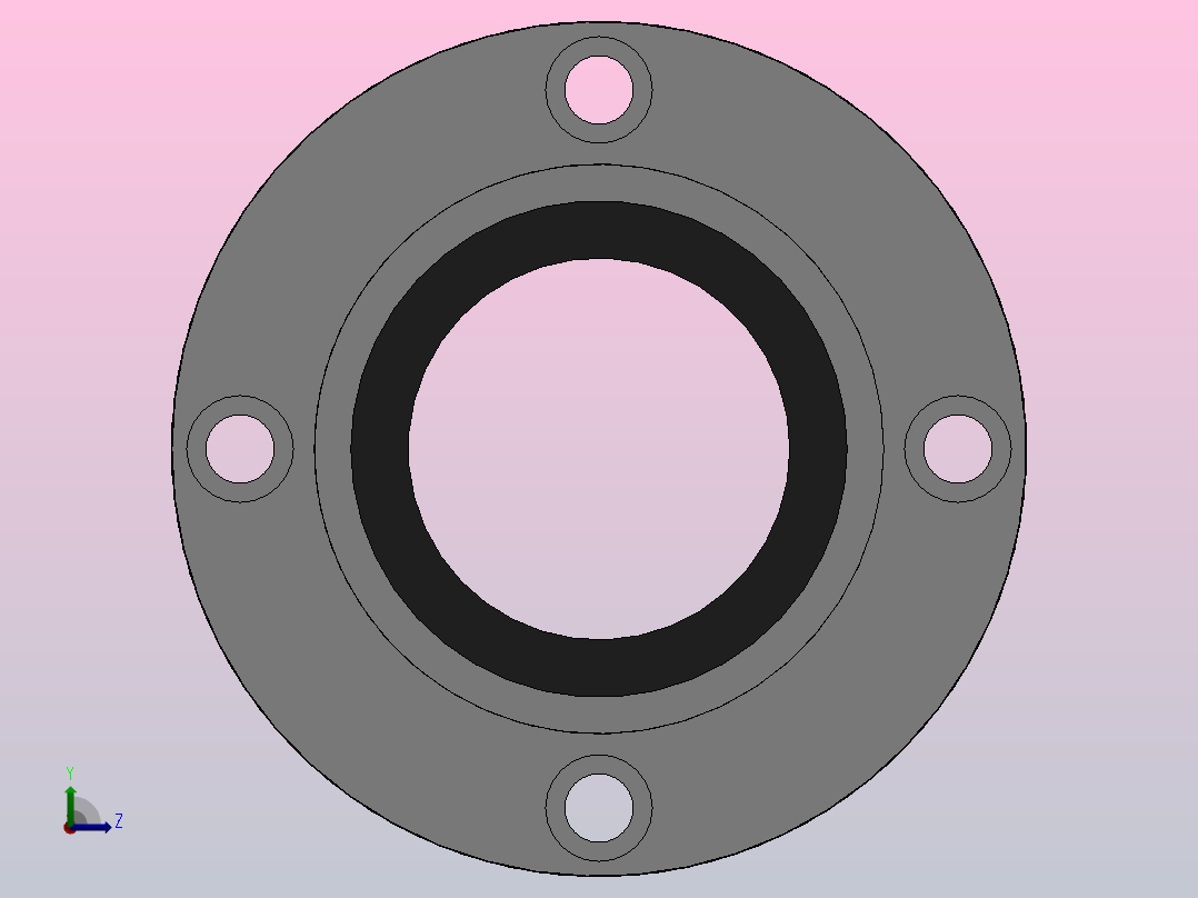 LFE欧规法兰式直线轴承_LFE50UU前视图