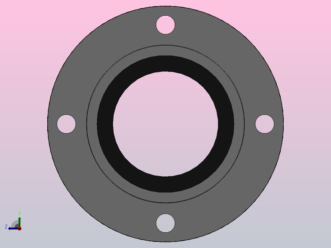 LFE欧规法兰式直线轴承_LFE50UU后视图