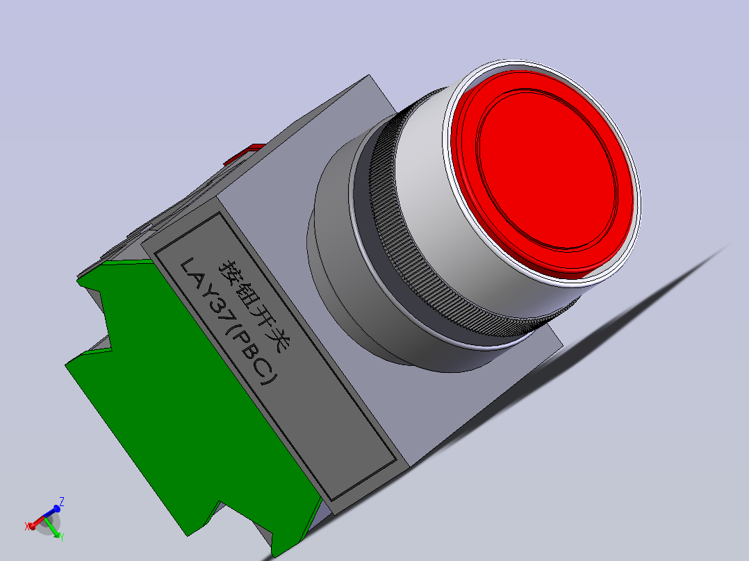 停止按钮（ø22）主视图
