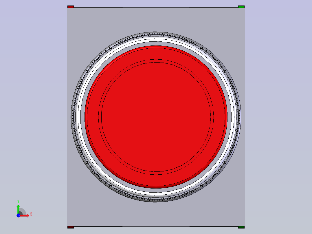 停止按钮（ø22）前视图