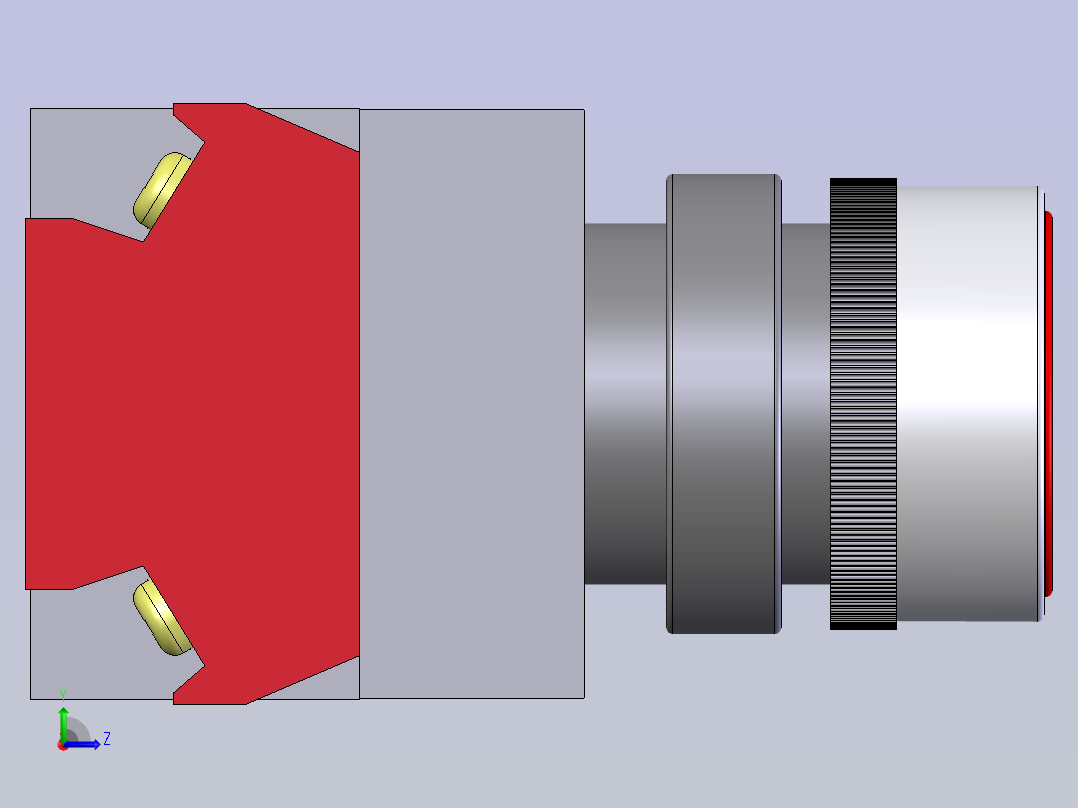 停止按钮（ø22）左视图