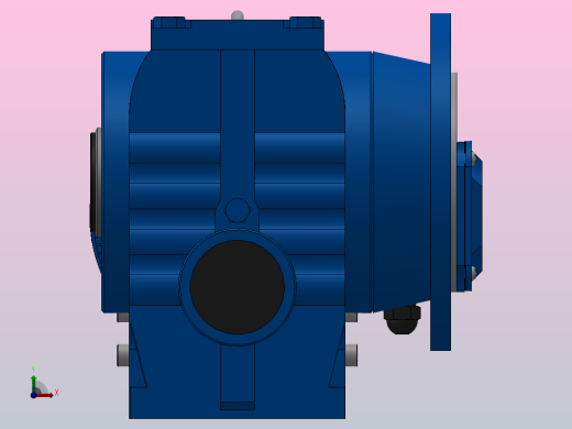 SAF67法兰空心轴安装斜齿-蜗轮蜗杆减速机SAF67-YV0.37-6P-170.4-M1-0°-B前视缩略图