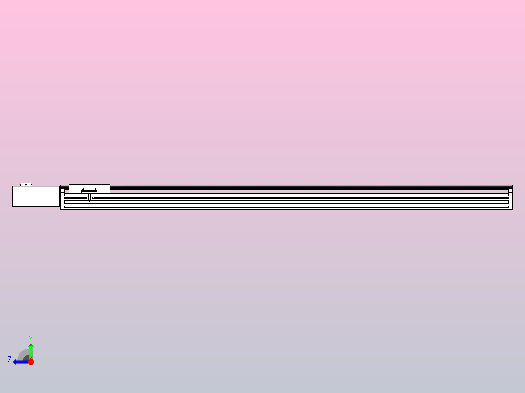 皮带直线轴半封闭可选导轨TPA-HNB-140D-120-L1200-MR-C-P40-N3右视图