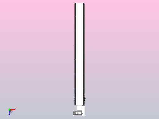 皮带直线轴半封闭可选导轨TPA-HNB-140D-120-L1200-MR-C-P40-N3俯视缩略图