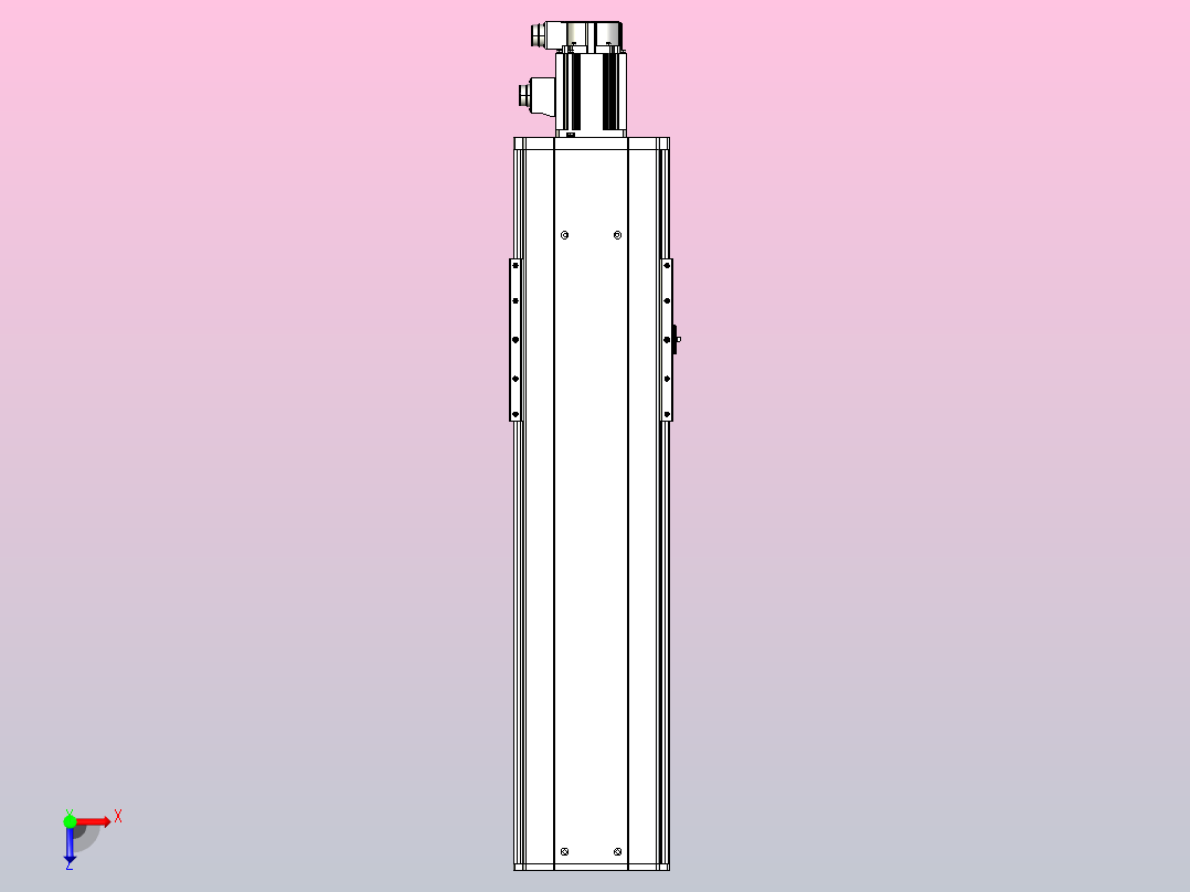 日规模组半封闭丝杆TPA-HNR-220D-3210C-L550-M-Y-P1K-N3俯视图
