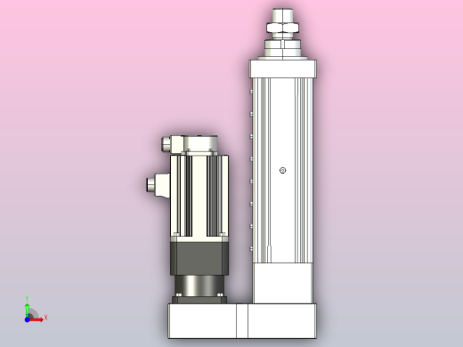 MTA125-250-P10-FF-P-K□-P1500(2000,3000)W-S3 MTA125电动缸 最大负载60KN 额定负载50KN 1500(2000,3000)W电机间接安装前视缩略图