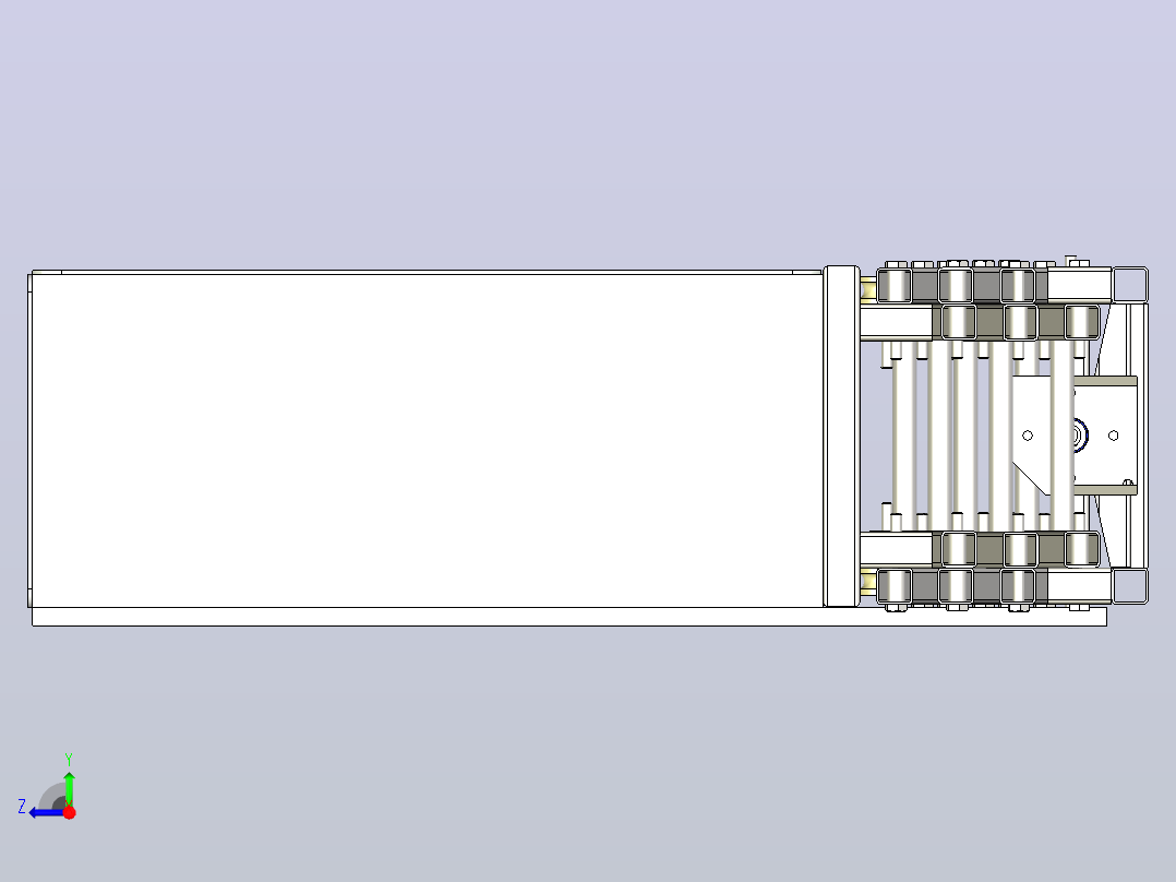 创建3D模型以说明维修后的酒窖剪式升降机系统的正确操作右视图