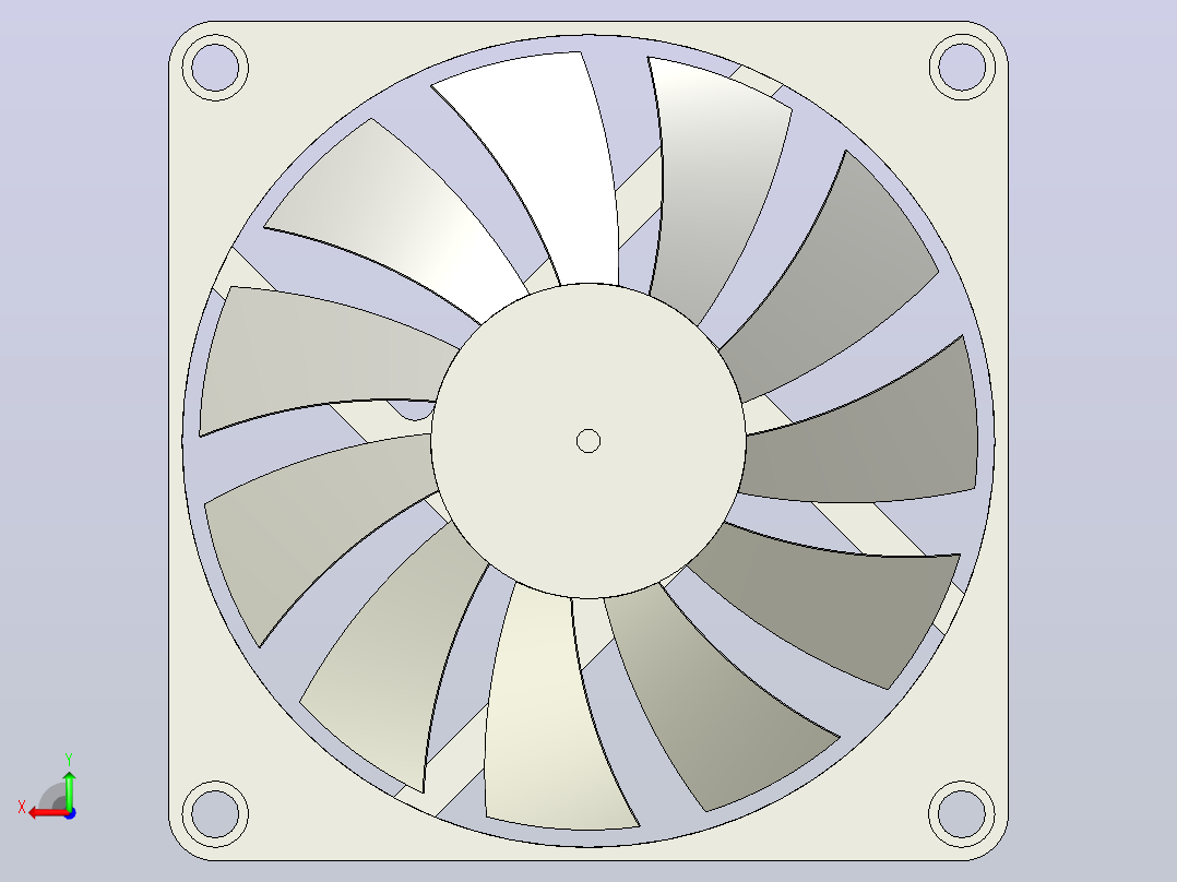 5v 风扇 - 80x80x10mm后视图