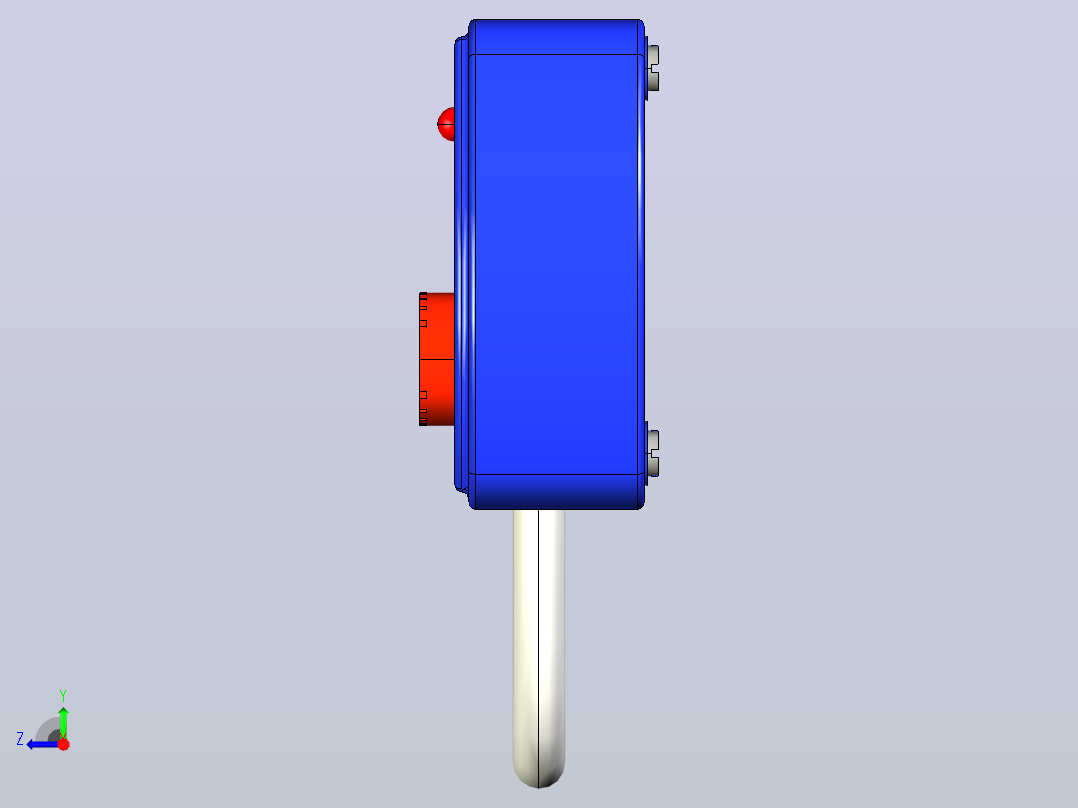 带5V usb电源输出的220V、50Hz电源板插座插排右视图