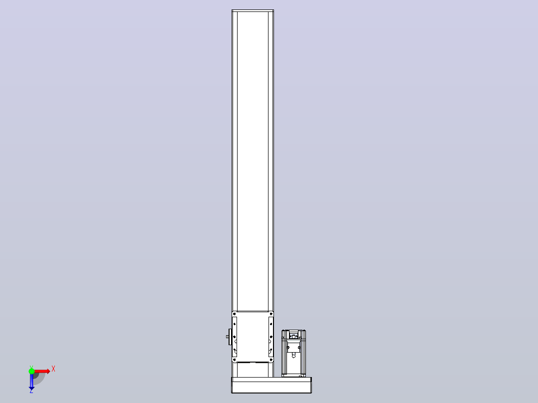 滚珠丝杠直线轴带导轨全封闭TPA-HCR-105D-1610C-L700-MR-Y-P40-N3俯视图