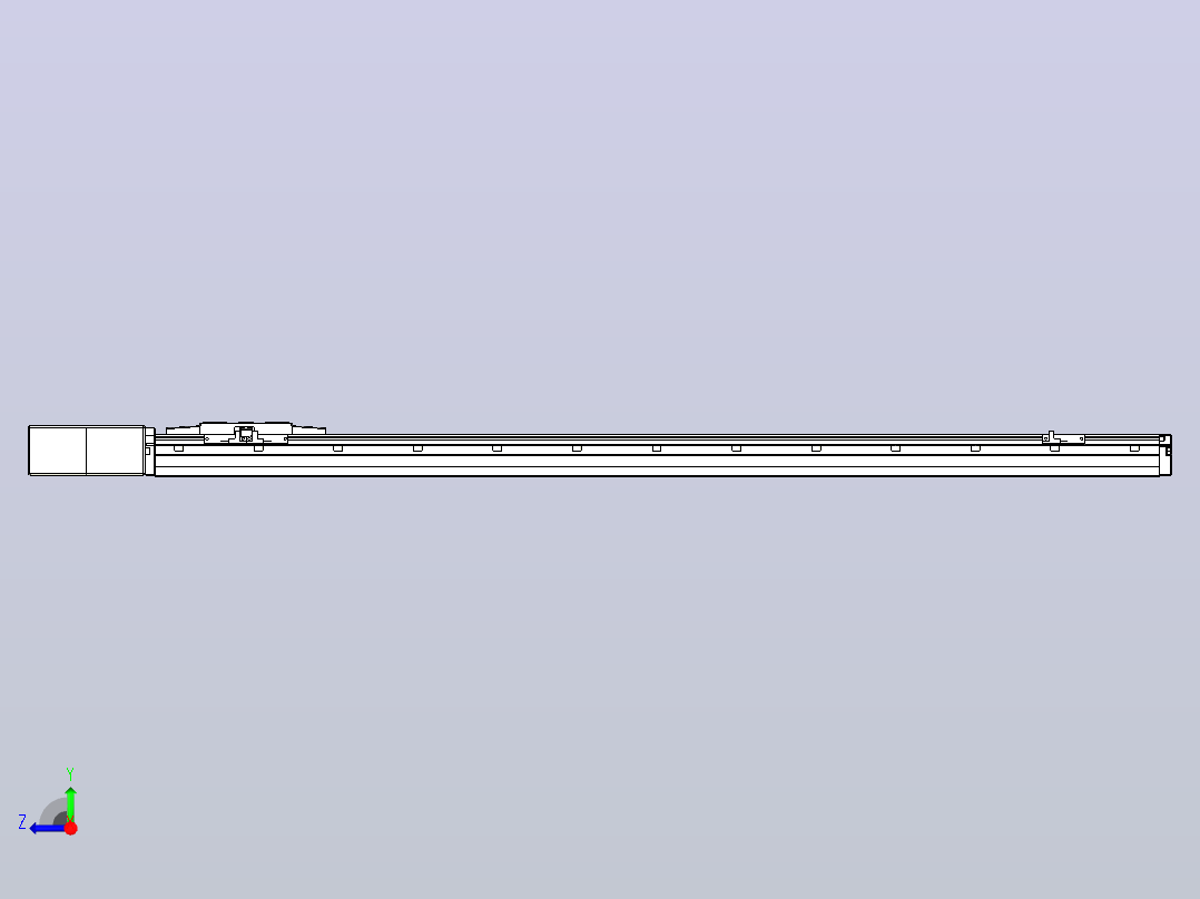 机器人皮带驱动直线轴TPA-GCB-120-P70-L1000-QR-M20-N3右视图