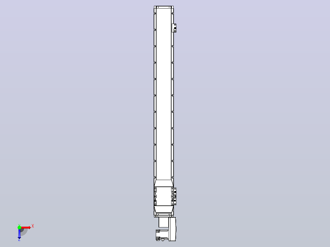 机器人皮带驱动直线轴TPA-GCB-120-P70-L1000-QR-M20-N3俯视图